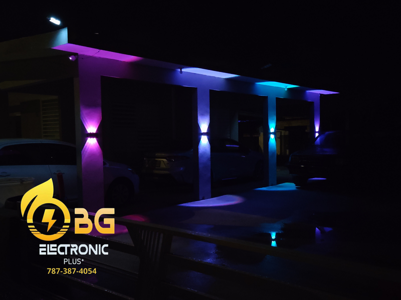 LUCES SOLARES RGB DE PARED EXTERIOR 6 LED - BG Electronic +Plus