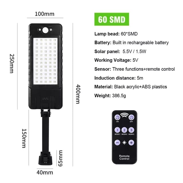 Lampara Solar 60 super LED - BG Electronic +Plus